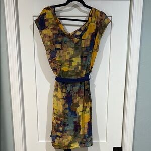 Maeve Colorful Geometric Midi Dress